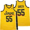 NCAA College Iowa Hawkeyes Basketball 55 Luka Garza Jersey Men All Stitched Team Color Black Yellow White For Sport Fans HipHop Breathable Top Quality