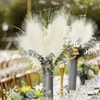 الزهور المجففة 10 30pcs Fluffy Pampas العشب الديكور الاصطناعي لحفل الزفاف Boho Bouquet Party Home Decor