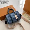 Damen Messenger Bags 2024 High Appearance Denim Handtasche Mode One Shoulder Crossbody Boston Gril's Handtasche BLAUE FARBE