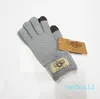 Woman Glove Designer Rękawiczki Capeskin list Gare Brance Finger Rękawiczki zimowe ciepłe płótno rękawiczki