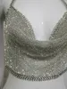 Women's Tanks Camis Sexy Metal Crystal Diamond Crop Top Beach Fitnes Summer Halter s Sequin Tank Bralette Cropped Feminino 230331