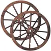 Water Bottles 2pcs Retro Wooden Wagon Wheel Decor Wall Hanging Wood Home Garden