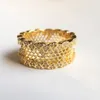 Rose Gold Plated Honeycomb Band Ring for Real Sterling Sier Wedding Designer Rings Jewelry for Women Girlfriend Gift Love Rings with Original Box