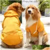 Odzież dla psa odzież zima ubrania pies psa bluzy polarowy sweter miękki zwierzęta odzieżowe zamek kostium kieszonkowy płaszcz m l xl recess dhphp