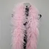 その他のイベントパーティーは、Yytesco 2メートルふわふわのピンクのダチョウの羽毛ボアスカートコスチュームコスチュムストラム結婚式の装飾の羽毛ボア231031