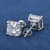 S925 Silver 9K 10K 14k 18K Złote MOISSANITE LAB Grown Diamonds Ear Studs Hip Hop