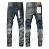 Nouveau haute qualité hommes violet jeans designer jeans mode en détresse déchiré denim cargo pour hommes haute rue mode bleu jeans femmes hommes rock revival JeansEVX7