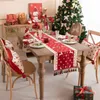 Stół luksusowe świąteczne czerwone gęstwy jacquard hat Tassel Runner na domowy stół jadalny Dekoracja imprezowa 231101