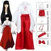 Costumes d'anime Anime Inuyasha Kiky Kiky Cosplay Come Witch Japonais Kimono Performance Vêtements Perruque avec Tops Jupe Uniforme Halloween PartyL231101