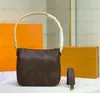 Damski okrągły uchwyt torba na ramię luksusowy projektant torebek damski nadruk mody torebka torebka pod pachami Klasyczna torba na bitę 51147