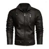 Vestes pour hommes 2023 marque Style européen et américain automne hiver hommes Vintage veste en cuir mode haute qualité manteau en polyuréthane