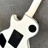 Custom Shop, hergestellt in China, hochwertige weiße E-Gitarre, Doppel-Tremolo-Brücke, Palisander-Griffbrett, schwarze Hardware, kostenloser Versand