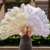 Folding Real Fans for Wedding Performance Party Stage Show Props Colored Ostrich Feather Fan Large Customzied