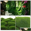 Couronnes de fleurs décoratives Fleurs décoratives Plantes Décor Simated Mousse Décoration Artificielle Faux Herbe Pad Soie Coton Simation Dr Dhpp2