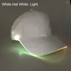 Berretti Berretto con visiera unisex Cappello Moda Tinta unita LED Luminoso Baseball Festa di Natale