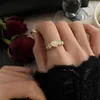 Cluster Rings LIVVY Fashion Sweet LOVE Heart For Women Accessories Trendy Elegant Simple Light Luxury Bride Jewelry