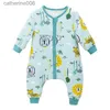 Jumpsuits Happytobias Spring Autumn Baby Śpiwory podzielona noga bawełniany maluch sleepsack dzieci śpioche