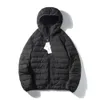 New winter men's solid color hooded sports casual duck down warm designer down jacket