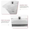 Dinnerware Sets Flat Buffet Tray Grill Pan Lid Rack Dish Plastic Stainless-steel Plate Holding Foods Holder Bread Baking