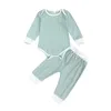 Clothing Sets 018M Babies Boys Clothes Set Infant Girls TShirts Tops Long Pants 2Pcs Spring Autumn Suits 230331