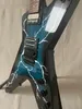 Chitarra elettrica modello Dimebag Signature di fascia alta personalizzata Dual Swing Vibrato, pannello blu scuro