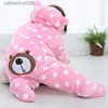 Tute Neonata Ragazzo Vestiti per neonato Tuta invernale Bambini Tuta in pile Caldo carino Tuta con cappuccio Borsa Pagliaccetto per bambini L231101