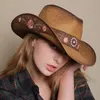 Breite Krempe Hüte Eimer Dreidimensionale Stickerei Handgemachte Strohhut Western Cowboy Männer Kappe Outdoor Frauen Licht Luxus Europäisch und Amerikanisch 231101