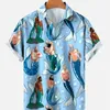 Camisas casuales para hombres Camisa hawaiana Manga corta Impreso Moda de verano de gran tamaño Transpirable Suelto Vintage Lujo Dazn Harajuku Gótico