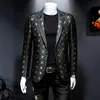 Mens Suits Blazers Brand Men Blazer Personality Wild Suit Jacket High Quality Fashion Plaid Print Slim Fit Warm Coat Male 5XL 6XL 231031