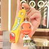 Decompression Toy Wearing a hat keychain pendant drip rubber weird three-dimensional doll trend schoolbag charm gift wholesale