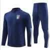 2023 New ITaly Trainingsanzug Survêtement lange Jacke mit halbem Reißverschluss Trainingsanzug Fußball 23 24 Italia Herren Fußball Trainingsanzüge Set Sportbekleidung