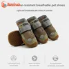 Zapatos protectores para mascotas Perro para deportes Montaña Mascotas usables Suelas de PVC Botas reflectantes impermeables Perfectas para pequeños medianos grandes 231031