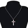 Pendant Necklaces Religion Christian Church Bible Projection Cross Necklace Prayer 100 Languages I Love You Choker For Women Girls Jewelry