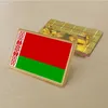 Party Wit-Rusland Flag Pin 2.5*1,5 cm zinklegering gegoten PVC kleur gecoate goud rechthoekige medaillon badge zonder toegevoegde hars