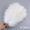 Plumes d'autruche blanches, 10 pièces/lot, pour décoration de fête de mariage, Plumes, accessoires de centre de Table, vente en gros en vrac