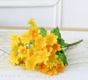 シミュレーション人工小さなデイジープラスチックフェイクフラワー28ヘッドジャンプランchrysanthemum庭園装飾