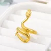 Cluster Rings Fashion Spirit Stereoscopic Snake For Women European Retro Punk Exaggerated Gothi Ring With A Halloween Jewelry