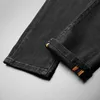 Mode 2022 Marque Hommes Casual Wash Coton Mélange Noir Broderie Jeans Hommes