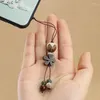 Keychains Vintage Handmade Carved Bodhi Keychain For Women Men Wood Jewelry Hanging Charms Simple Nepal Bead Key Chains Fashion Llaveros