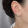 Sırtlar Küpe Estetik Uzun Zincir Kelebek Kadınlar İçin Earcuff Narin Piercing Y2K Kulak Kabuklu Kulak Ke Takı Kde041