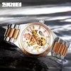 Wristwatches SKMEI Brand Men's Automatic Watch For Men Fashion Stainless Steel Quartz Watches Hollow Skeleton Mechanical Wristwatch