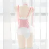 ANI Honey Peach Girl Sweet Pink Maid Uniform Pool Party Waiter Women Anime Söt bodysuit Swimsuit Outfit Cosplay Costume Cosplay