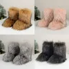 Bottes longues de qualité pour enfants, épaisseur de chaleur d'hiver, antidérapantes, fourrure Shibuya, manches moyennes, personnalisées, à la mode, neige