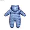 Jumpsuits -30 New born Baby Romper Boy Clothes Winter Plus velvet warm Snowsuit Overall Children Girl Jumpsuit Infant Hooded coat clothingL231101