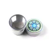 Smoking Colorful Zinc Alloy 50MM Dry Herb Tobacco Grind Spice Miller Grinder Crusher Grinding Chopped Hand Muller Convex Crystal Top Cover Cigarette Holder DHL