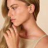 Pavoi14K – boucles d'oreilles chaîne en or pour femmes, double piercing, chaîne pendante, cerceau, zircone cubique, perle, manchette d'oreille