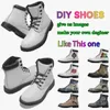 DIY Classic Martin Boots antiderrapante outono inverno homem mulheres tendência de corte alto versátil moda quente elevado casual botas personalizadas 69781