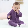 Monos de 0 a 12 meses, peleles de invierno para bebés, mono con capucha de manga larga, ropa para niños pequeños, mono OutfitL231101