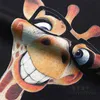 High Street Wear New Designer Fashion Style Short-Sleeved T-Shirt Men and Women Same Style Cute Giraffe Printing funny Pattern Round Neck cotton tee for women plus size