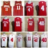 NCAA College Indiana Hoosiers 4 Victor Oladipo Maglie Uomo Basket 11 Isiah Thomas 40 Cody Zeller Maglie Team Rosso Away Bianco